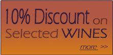 10% discount on Selected Wines